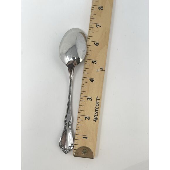 Oneida CHATEAU Stainless Oneidacraft DELUXE Glossy 6 7/8” Dinner Spoons Set Of 6 - Picture 2 of 5